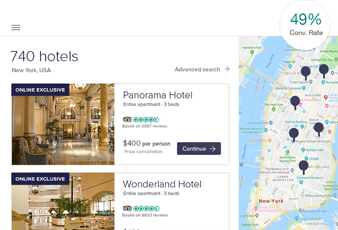 personalized booking experience